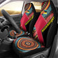 Mozambique Car Seat Cover Red Black Geometric Design and Tribal Pattern - African Pride