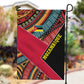 Mozambique Garden Flag Red Black Geometric Design and Tribal Pattern - African Pride