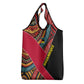 Mozambique Grocery Bag Red Black Geometric Design and Tribal Pattern - African Pride