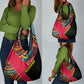 Mozambique Grocery Bag Red Black Geometric Design and Tribal Pattern - African Pride