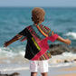 Mozambique Kid Hawaiian Shirt Red Black Geometric Design and Tribal Pattern - African Pride