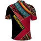 Mozambique Polo Shirt Red Black Geometric Design and Tribal Pattern - African Pride