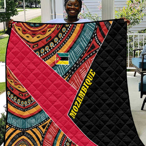 Mozambique Quilt Red Black Geometric Design and Tribal Pattern - African Pride