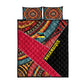 Mozambique Quilt Bed Set Red Black Geometric Design and Tribal Pattern - African Pride