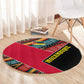 Mozambique Round Carpet Red Black Geometric Design and Tribal Pattern - African Pride