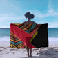 Mozambique Sarong Red Black Geometric Design and Tribal Pattern - African Pride