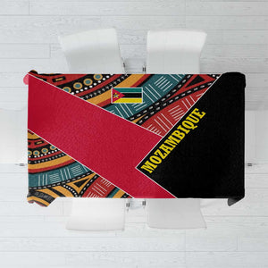 Mozambique Tablecloth Red Black Geometric Design and Tribal Pattern - African Pride