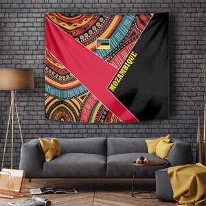 Mozambique Tapestry Red Black Geometric Design and Tribal Pattern - African Pride