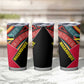 Mozambique Tumbler Cup Red Black Geometric Design and Tribal Pattern - African Pride