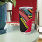 Mozambique Tumbler Cup Red Black Geometric Design and Tribal Pattern - African Pride