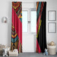 Mozambique Window Curtain Red Black Geometric Design and Tribal Pattern - African Pride
