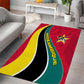 Mozambique Area Rug Red Yellow Green Wave Design - African Pride
