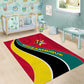 Mozambique Area Rug Red Yellow Green Wave Design - African Pride
