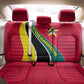 Mozambique Back Car Seat Cover Red Yellow Green Wave Design - African Pride