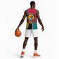 Mozambique Basketball Jersey Red Yellow Green Wave Design - African Pride