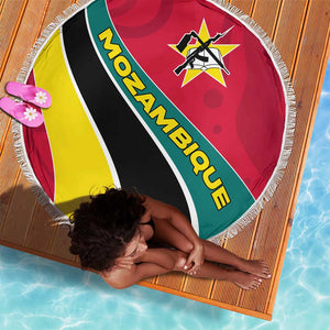 Mozambique Beach Blanket Red Yellow Green Wave Design - African Pride