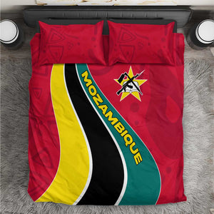 Mozambique Bedding Set Red Yellow Green Wave Design - African Pride