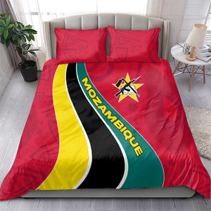 Mozambique Bedding Set Red Yellow Green Wave Design - African Pride