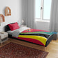Mozambique Bedding Set Red Yellow Green Wave Design - African Pride
