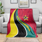 Mozambique Blanket Red Yellow Green Wave Design - African Pride