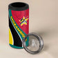 Mozambique 4 in 1 Can Cooler Tumbler Red Yellow Green Wave Design - African Pride