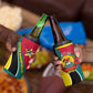Mozambique 4 in 1 Can Cooler Tumbler Red Yellow Green Wave Design - African Pride
