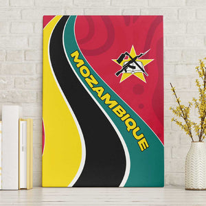Mozambique Canvas Wall Art Red Yellow Green Wave Design - African Pride