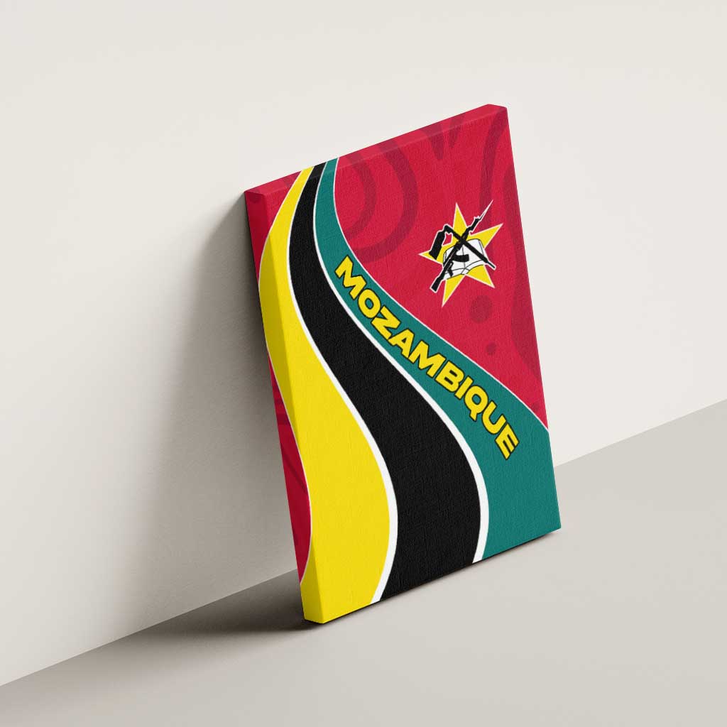 Mozambique Canvas Wall Art Red Yellow Green Wave Design - African Pride
