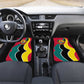 Mozambique Car Mats Red Yellow Green Wave Design - African Pride