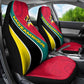 Mozambique Car Seat Cover Red Yellow Green Wave Design - African Pride