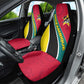 Mozambique Car Seat Cover Red Yellow Green Wave Design - African Pride