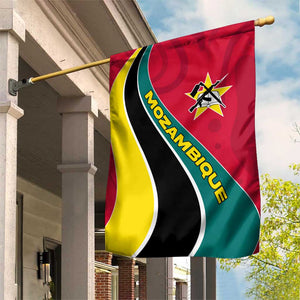 Mozambique Garden Flag Red Yellow Green Wave Design - African Pride