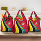 Mozambique Grocery Bag Red Yellow Green Wave Design - African Pride