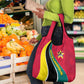 Mozambique Grocery Bag Red Yellow Green Wave Design - African Pride