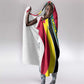 Mozambique Hooded Blanket Red Yellow Green Wave Design - African Pride