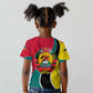 Mozambique Kid T shirt Red Yellow Green Wave Design - African Pride