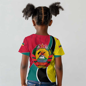 Mozambique Kid T shirt Red Yellow Green Wave Design - African Pride
