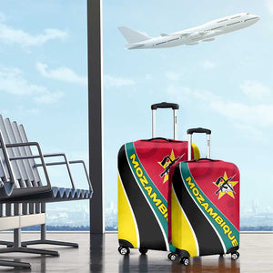 Mozambique Luggage Cover Red Yellow Green Wave Design - African Pride