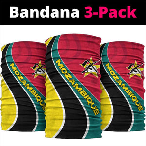 Mozambique Neck Gaiter Red Yellow Green Wave Design - African Pride