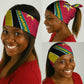 Mozambique Neck Gaiter Red Yellow Green Wave Design - African Pride