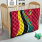 Mozambique Quilt Red Yellow Green Wave Design - African Pride