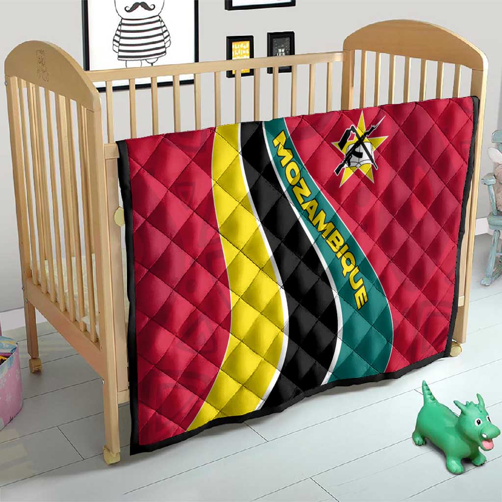 Mozambique Quilt Red Yellow Green Wave Design - African Pride