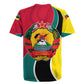 Mozambique Rugby Jersey Red Yellow Green Wave Design - African Pride