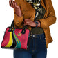 Mozambique Shoulder Handbag Red Yellow Green Wave Design - African Pride