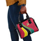 Mozambique Shoulder Handbag Red Yellow Green Wave Design - African Pride
