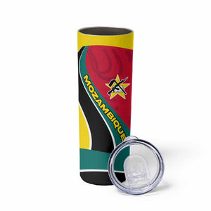 Mozambique Skinny Tumbler Red Yellow Green Wave Design - African Pride