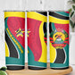 Mozambique Skinny Tumbler Red Yellow Green Wave Design - African Pride