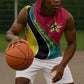 Mozambique Sleeveless Hoodie Red Yellow Green Wave Design - African Pride