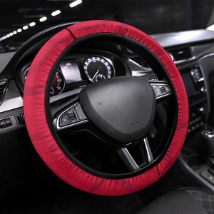 Mozambique Steering Wheel Cover Red Yellow Green Wave Design - African Pride