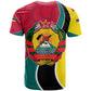 Mozambique T shirt Red Yellow Green Wave Design - African Pride